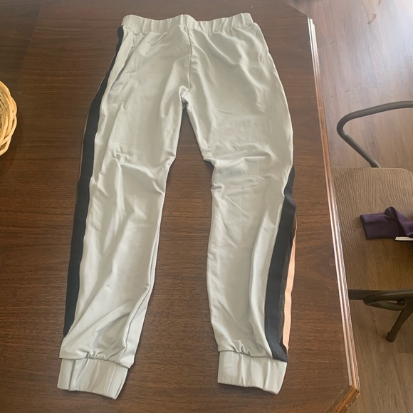 Line & Dot Mesh Joggers with Rose Gold Zippers - Picture 4 of 4